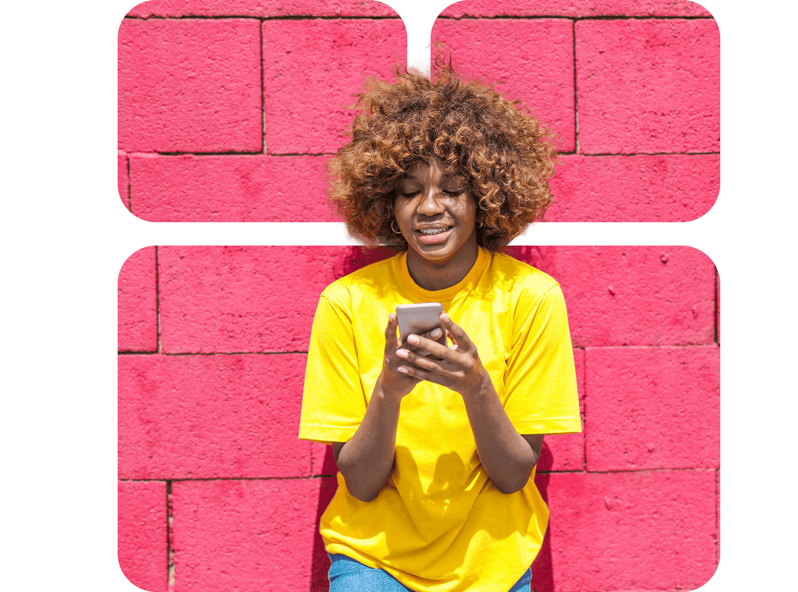 Woman looking at phone